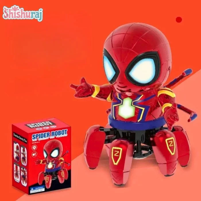 Spider Hero Dancing Robot Toy Price In BD | Musical Light Electric Action Figure for Kids | ShishuRaj - Image 2