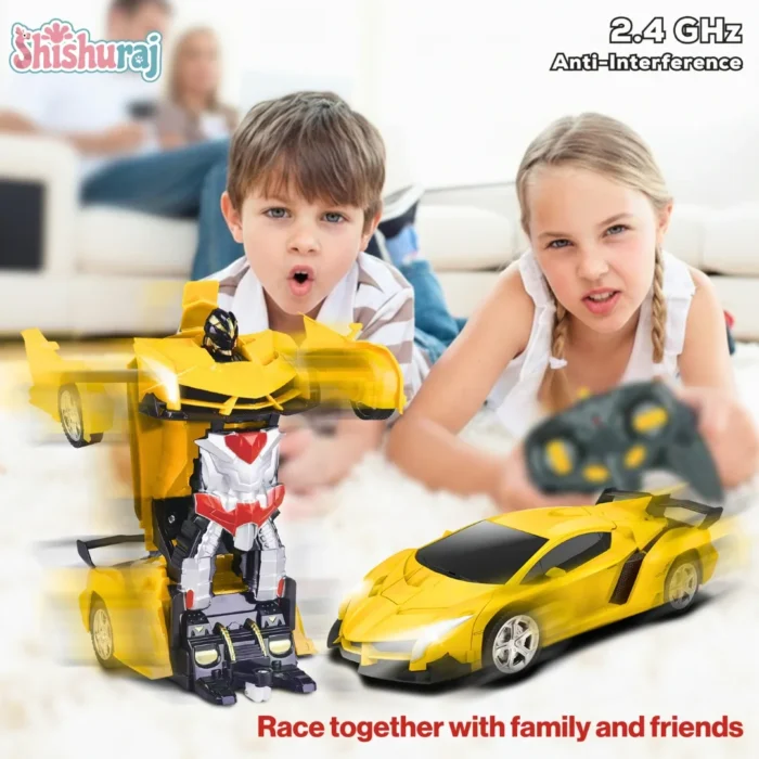 Teton Transform RC Car Robot Price In BD | One Button Deformation, 360° Rotating Drifting | ShishuRaj - Image 3