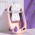 Folding Baby Bathtub with Thermometer & Pillow | Portable Baby Bath Tub Bangladesh | ShishuRaj - Image 4