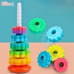 Spinny Stacker Rainbow Spin Tower BD | Montessori Sensory Toy for Kids | ShishuRaj