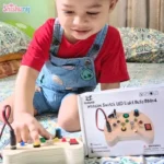 Tinker Pad Montessori Busy Board with LED Light BD | Sensory Learning Toy | ShishuRaj - Image 4