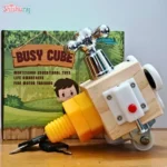 Wooden Sensory Busy Activity Cube for Babies | Montessori Learning Toy | ShishuRaj - Image 4