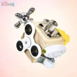 Wooden Sensory Busy Activity Cube for Babies | Montessori Learning Toy | ShishuRaj