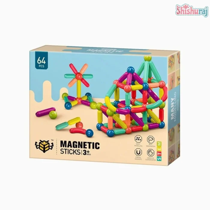Magnetic Sticks Building Set 64 Pcs