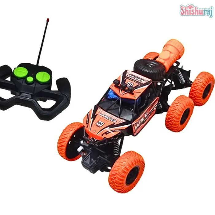 Climbing Monster Truck RC Car Price in BD | 6 Wheel Offroad Metal Car with Smoke, Music & Light | ShishuRaj - Image 3