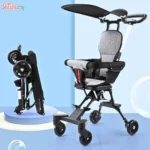 Multi-Function Magic Baby Stroller with Hood Price in BD | Black | Foldable Stroller | Lightweight | ShishuRaj - Image 2