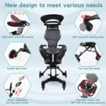 Multi-Function Magic Baby Stroller with Hood Price in BD | Black | Foldable Stroller | Lightweight | ShishuRaj - Image 3