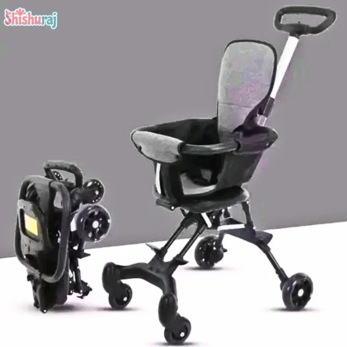 Multi-Function Magic Baby Stroller with Hood Price in BD | Black | Foldable Stroller | Lightweight | ShishuRaj - Image 5