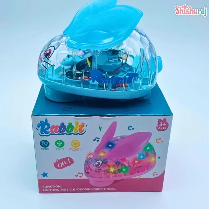 Music Rabbit Transparent Toy Price in BD | Colorful Lights | Electronic Toy for Kids | ShishuRaj - Image 3