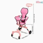 Multi-Function Magic Baby Stroller with Hood Price in BD | Pink | Foldable Stroller | Lightweight | Baby Stroller BD | ShishrRaj - Image 6