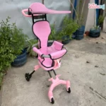 Multi-Function Magic Baby Stroller with Hood Price in BD | Pink | Foldable Stroller | Lightweight | Baby Stroller BD | ShishrRaj - Image 7