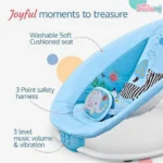 Hu-Baby Rhythmic Baby Rocker Price in BD | Remote Control & Projection Lamp | Vibration & Music | ShishuRaj - Image 2