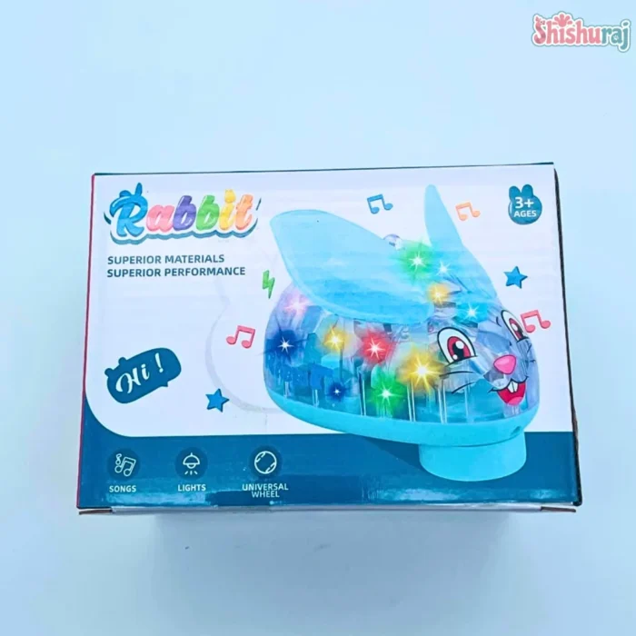 Music Rabbit Transparent Toy Price in BD | Colorful Lights | Electronic Toy for Kids | ShishuRaj - Image 2