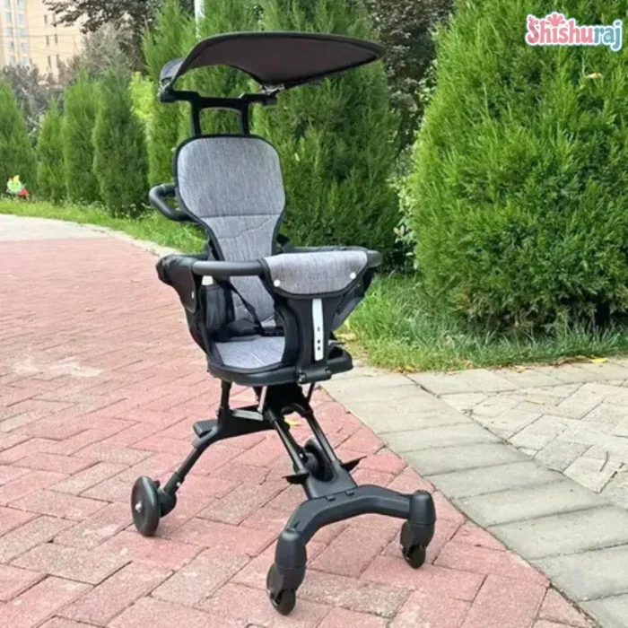 Multi-Function Magic Baby Stroller with Hood Price in BD | Black | Foldable Stroller | Lightweight | ShishuRaj - Image 6